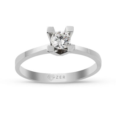 0,23 Carat Solitaire Diamond Gold Ring