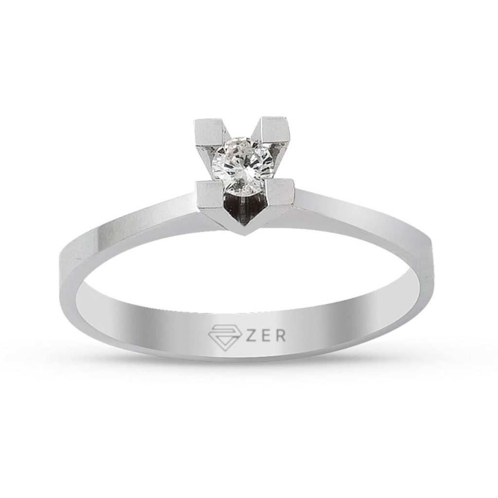 0,10 Carat Diamond Solitaire Ring