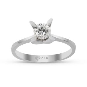 G Color 0,19 Carat Diamond Solitaire Ring