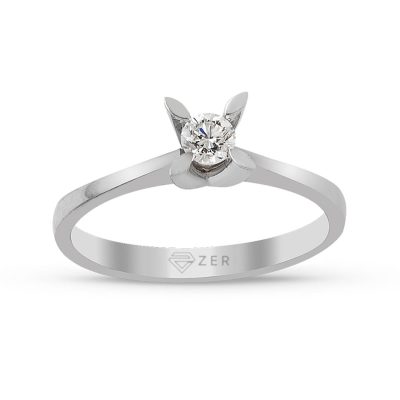 F Couleur 0,05 Carat Diamond Solitaire Ring