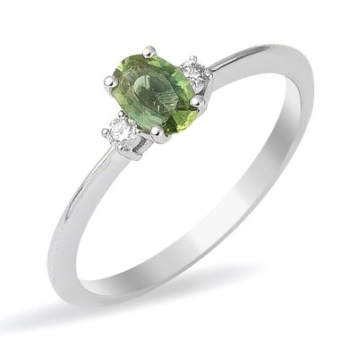 0,45 ct Emerald & 0,04 ct Diamantlı Ring