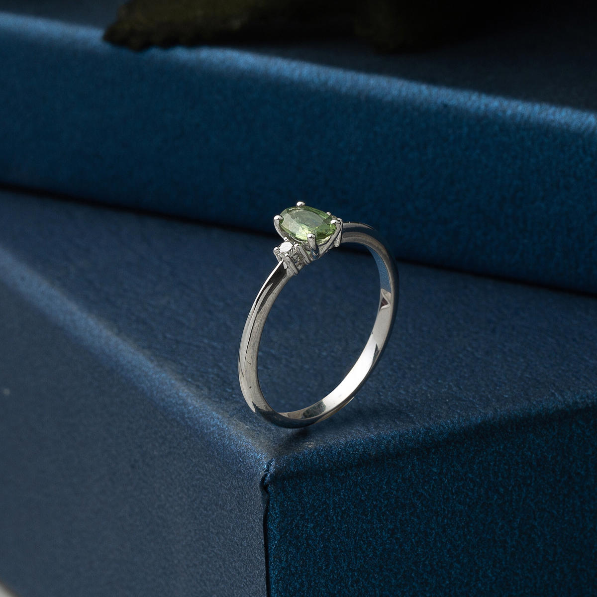 0,45 ct Zümrüt & 0,04 ct Pırlantalı Yüzük - Görsel 3