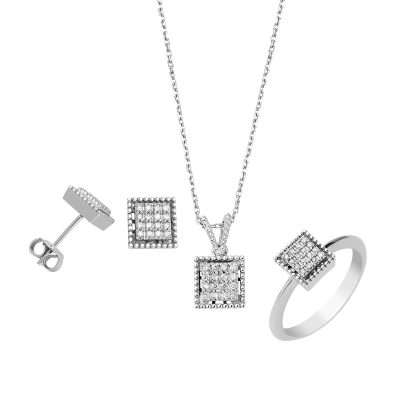 Zer Square 3'lü Diamond Set