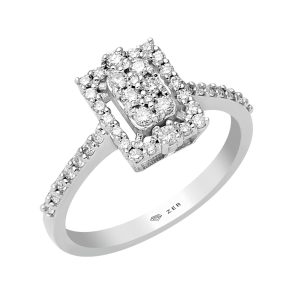 Zer 0,38 Carat Diamant Or Bague