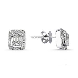 0,86 Carat Diamond Baguette Earring