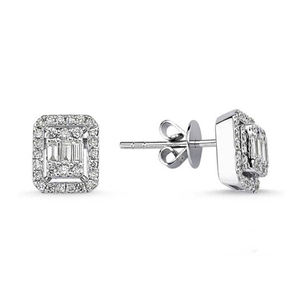 0,86 Carat Diamond Baguette Earring